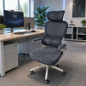 Adjustable White Staff Desk Chair