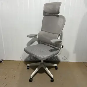 Adjustable White Staff Desk Chair