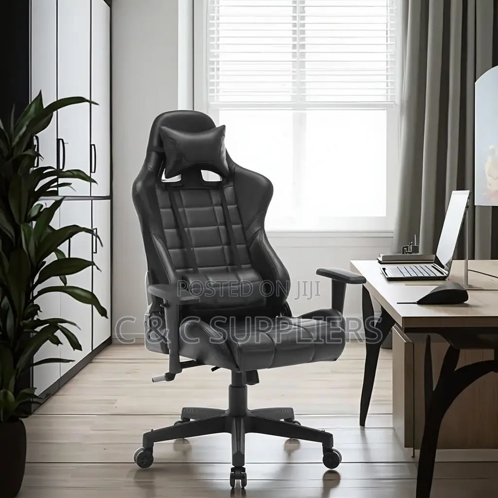 Black Leather Gaming Chair