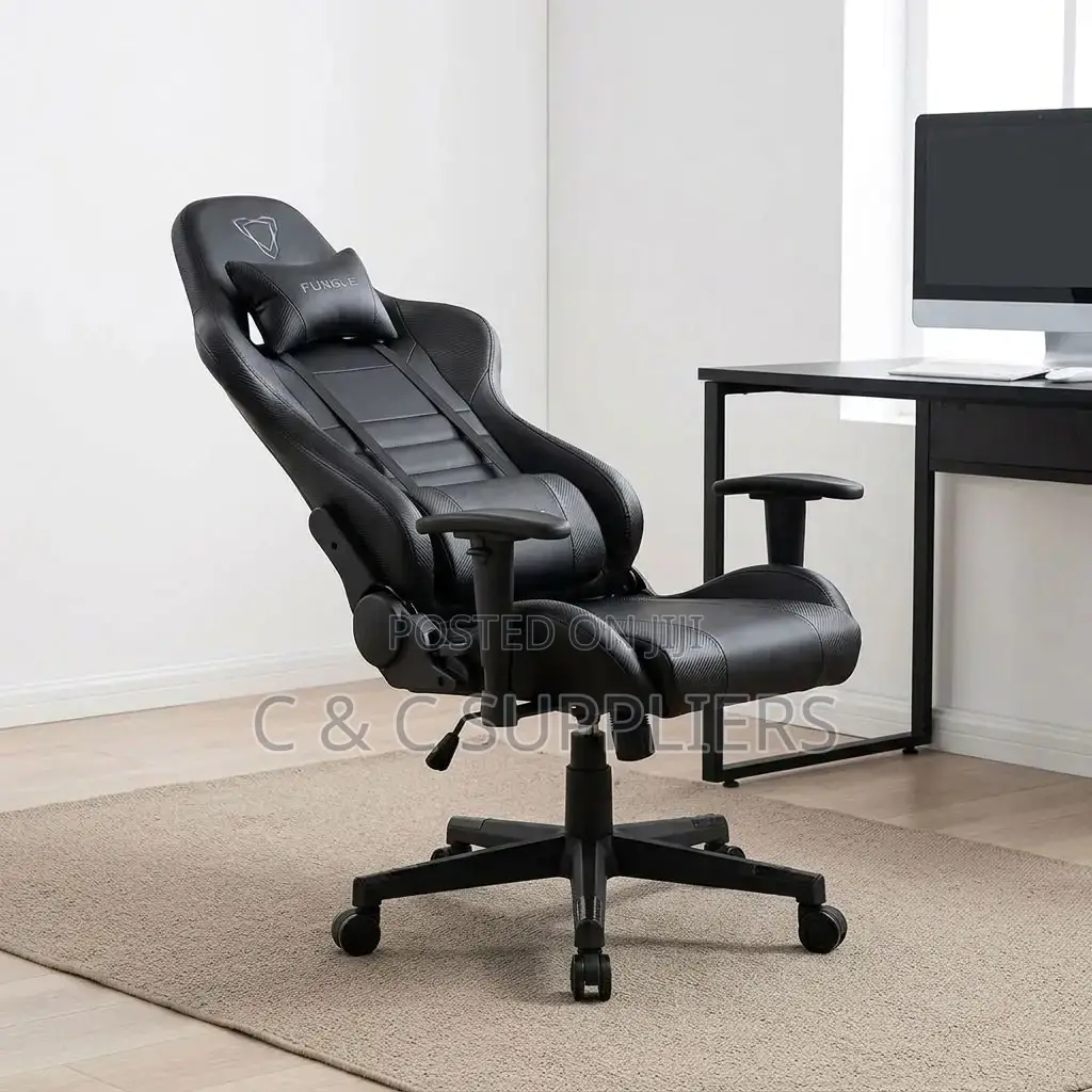 Black Leather Gaming Chair