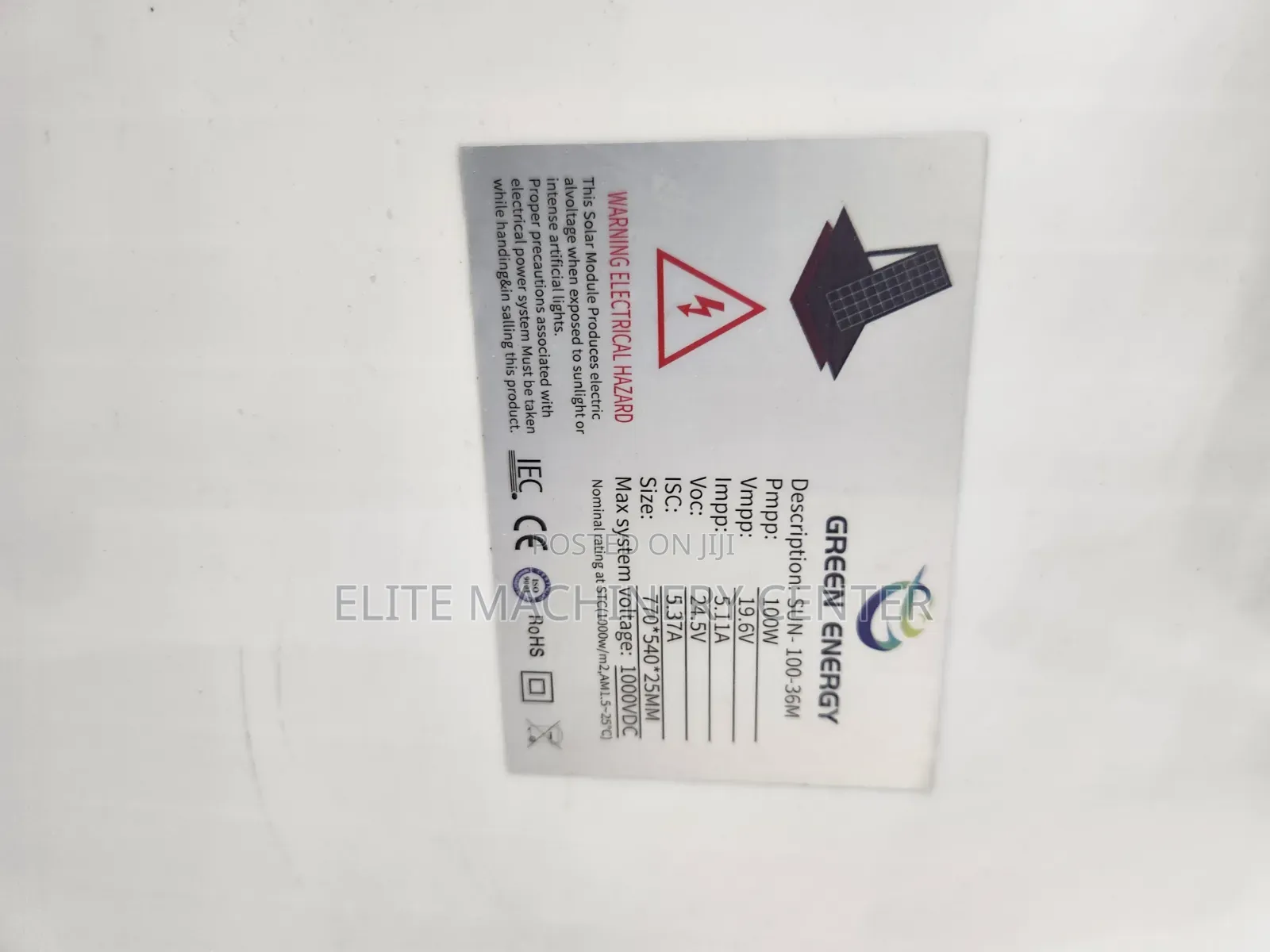 100W Monocrystalline Solar Panel,