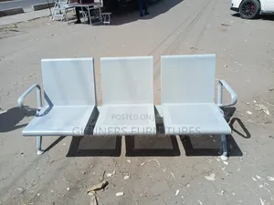 Unpadded 3 Link Heavy-Duty Office Bench