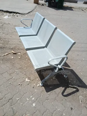 Unpadded 3 Link Heavy-Duty Office Bench