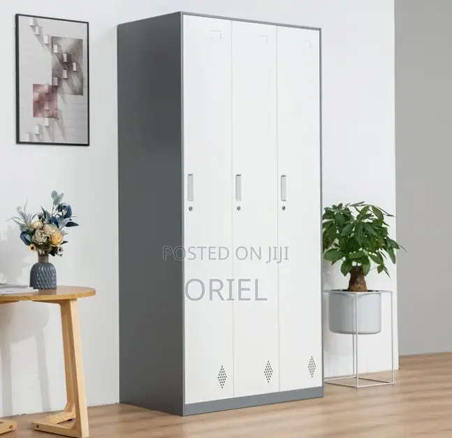 3-Door Office Cabinet : Steel Modern Office Filing Storage Cabinet