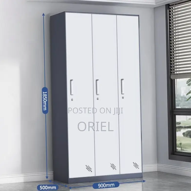 3-Door Office Cabinet : Steel Modern Office Filing Storage Cabinet