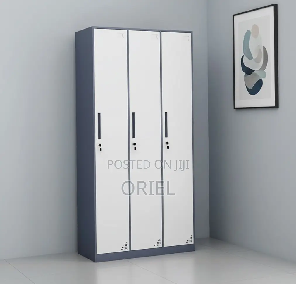 3-Door Office Cabinet : Steel Modern Office Filing Storage Cabinet