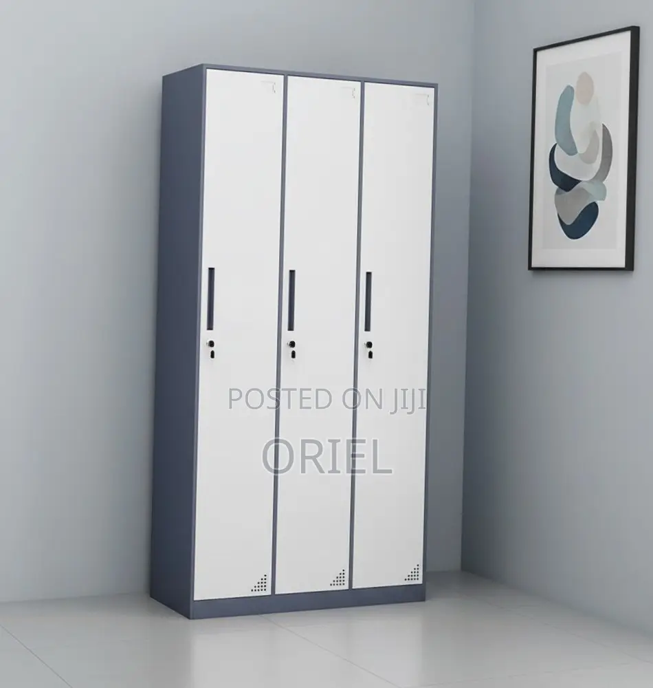 3-Door Office Cabinet : Steel Modern Office Filing Storage Cabinet