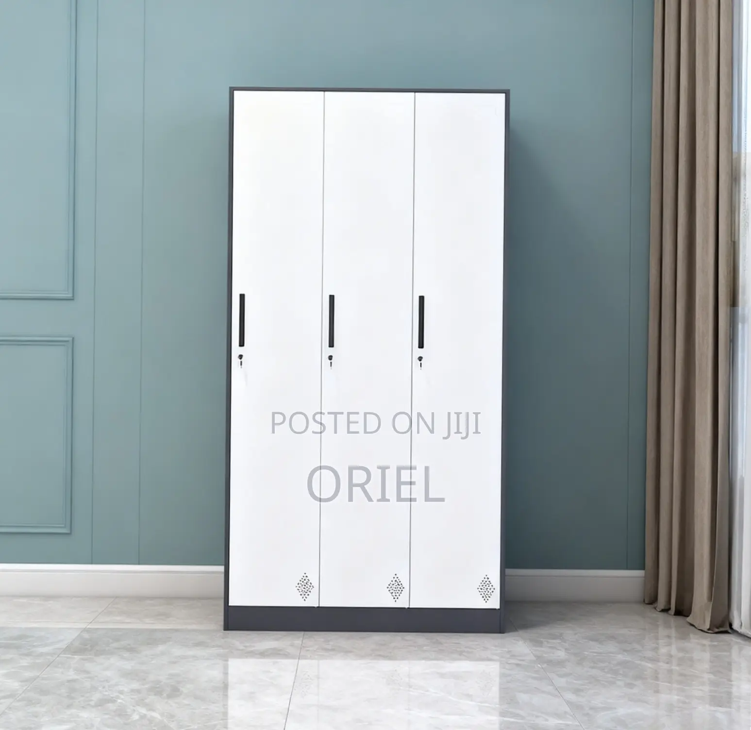 3-Door Office Cabinet : Steel Modern Office Filing Storage Cabinet