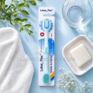 LOTUS 2-in-1 Tongue Cleaner Toothbrush With Travel Case