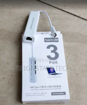 USB C to Lan Macbook Adapter With 3 USB