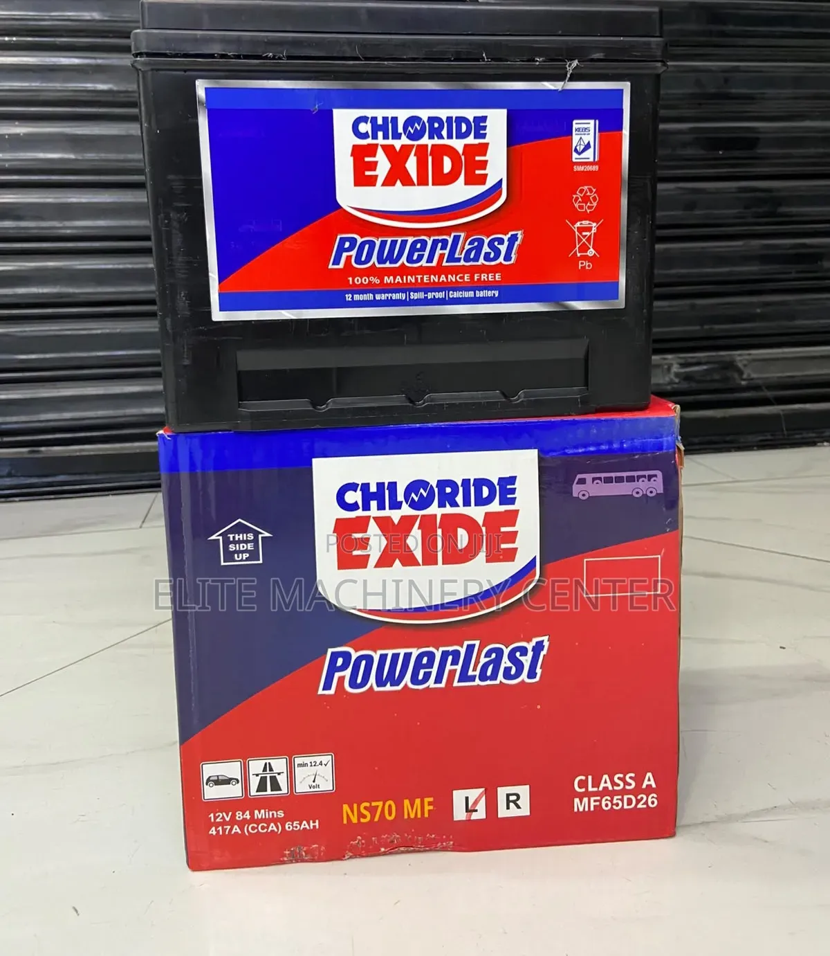 Chloride Exide PowerLast NS70 MF 12-Volt