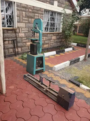 Band Saw, Wood Lathe and Mitre Saw. Sold as Set
