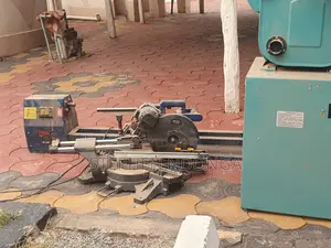 Band Saw, Wood Lathe and Mitre Saw. Sold as Set