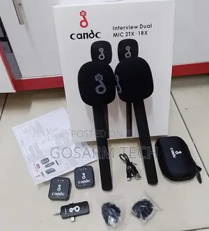 CandC Dual Clip-on Wireless Microphone for Interviews Podcasts