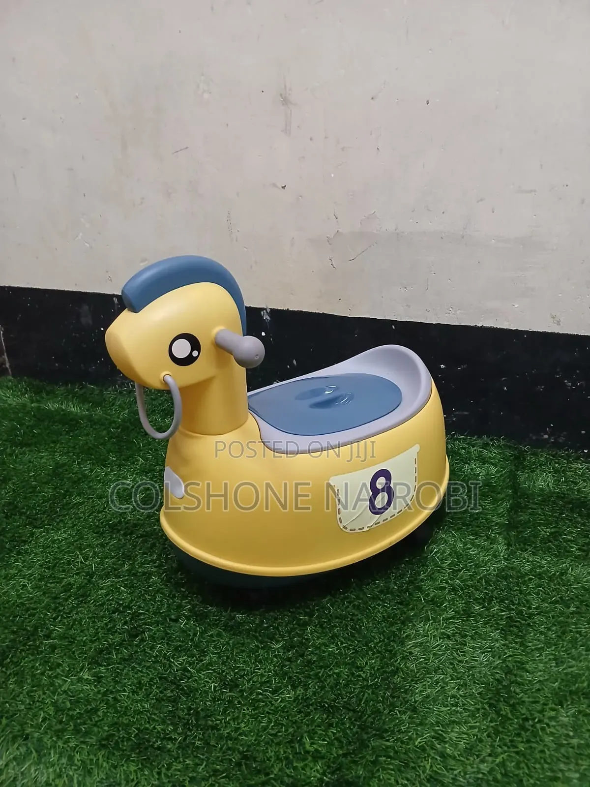 2-in-1 Cartoon Horse Toddler Potty Training Seat Ride-on Chair