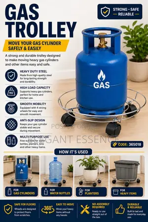 Steel Gas Trolley -Round