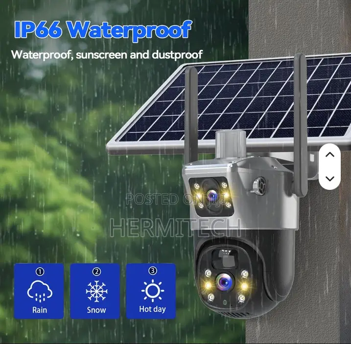 Dual-Lens 4MP 4G LTE Solar PTZ Security Camera