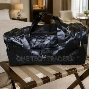 Unisex Travel Bag, Shiny Polished Leather