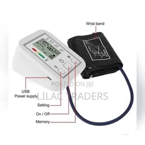 Digital Arm Blood Pressure Pulse Monitor – USB Battery Powered Pa