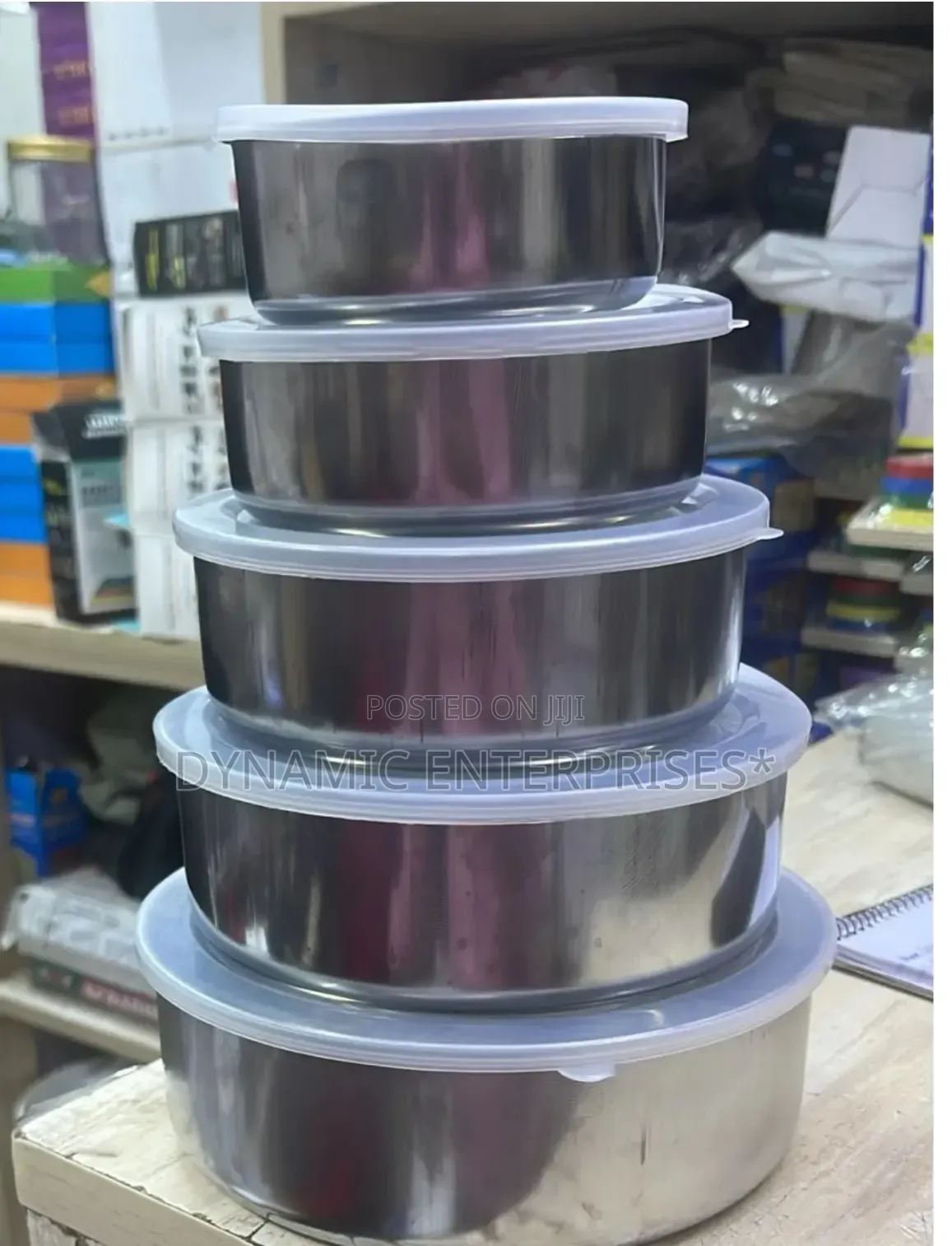 5pcs Stainless Steel Fresh Storage Box With Seal