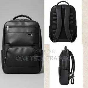 Professional Sleek Leather Business Backpack Bag