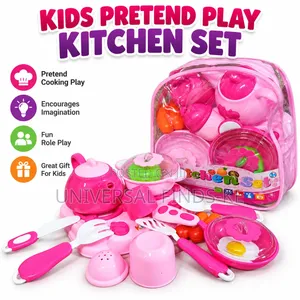 Kids Pretend Play Kitchen Set – Toy Cooking Set