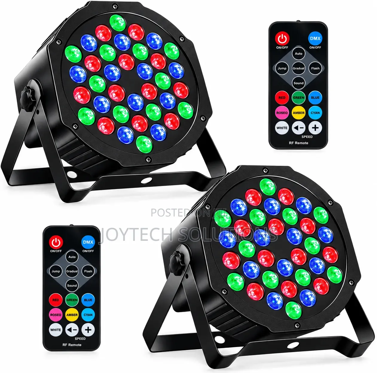 36W RGB LED Mini Flat PAR Stage Light With Remote DMX