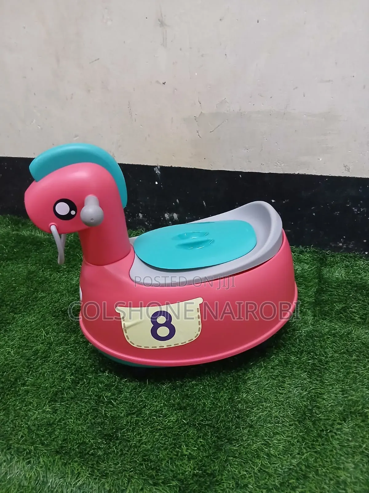 2-in-1 Cartoon Horse Toddler Potty Training Seat Chair (Pink)