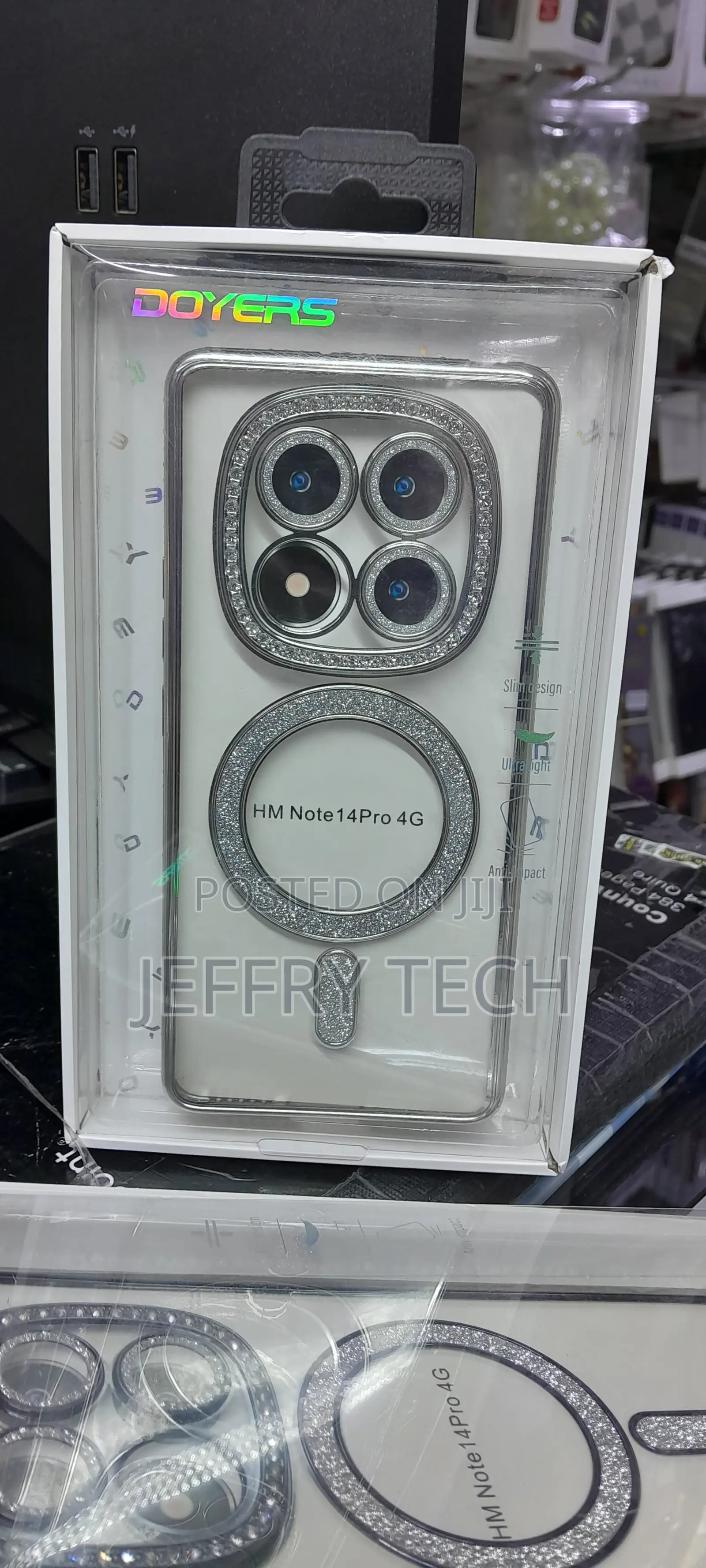 Luxury Bling Diamond MagSafe Clear Case for Xiaomi Redmi Note 14 Pro