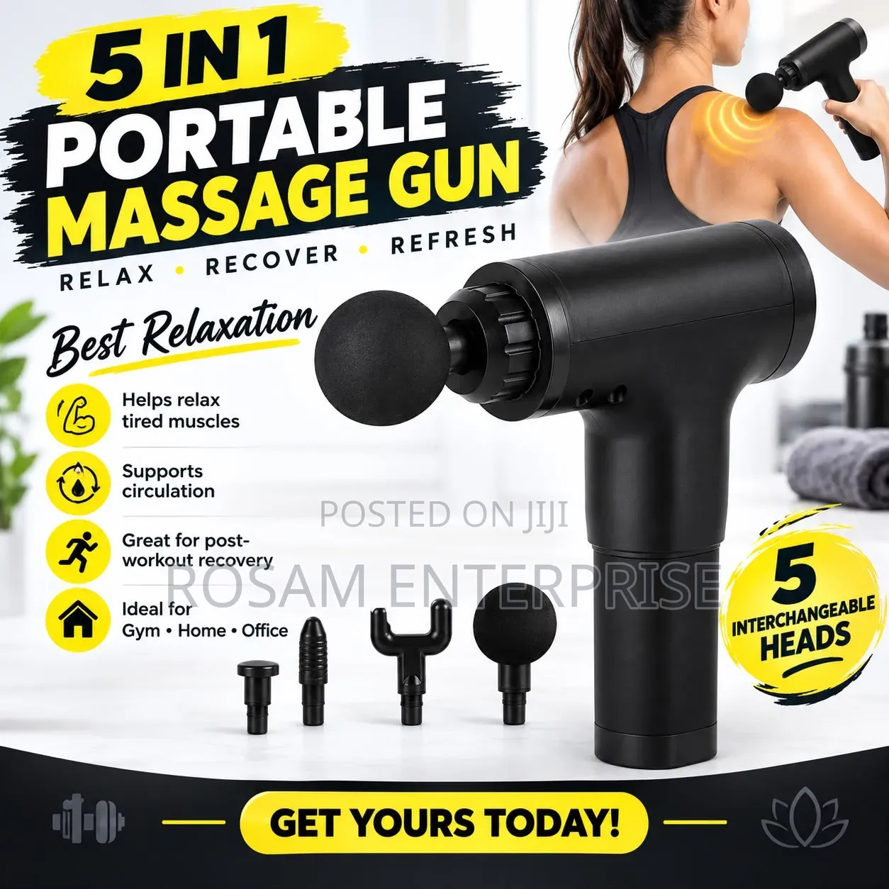 5 in 1 Portable Smart Massage Gun