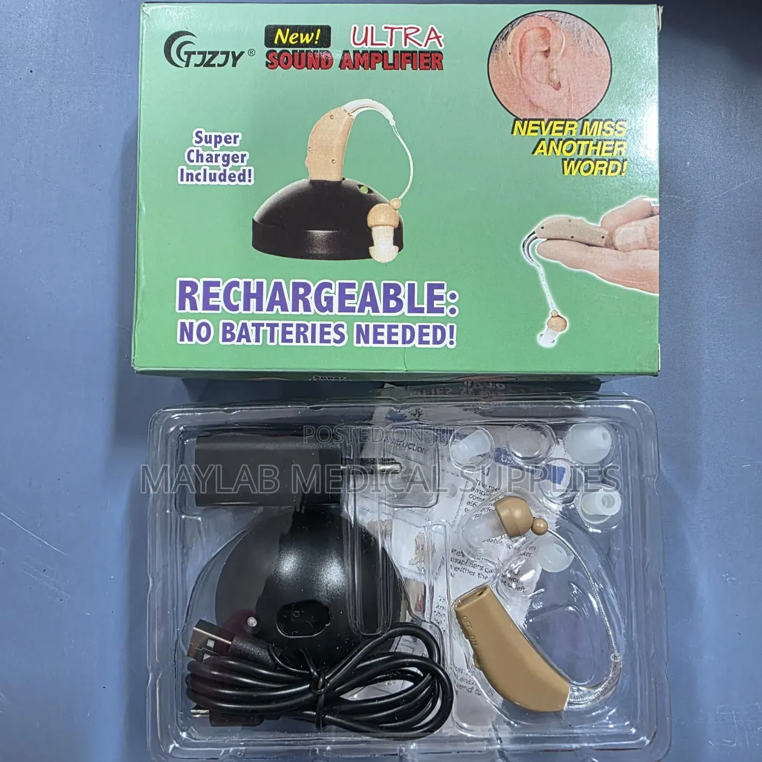 Rechargeable Hearing Aid | Adjustable Sound Amplifier