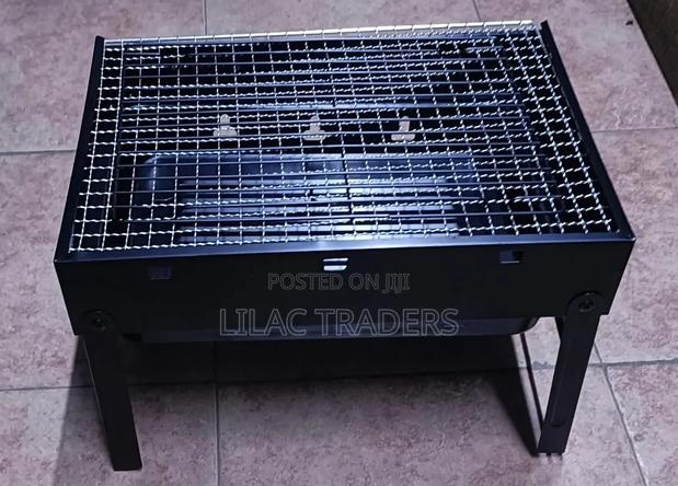 Compact Folding Charcoal BBQ Grill for Camping Picnics Esj - thumbnail 2