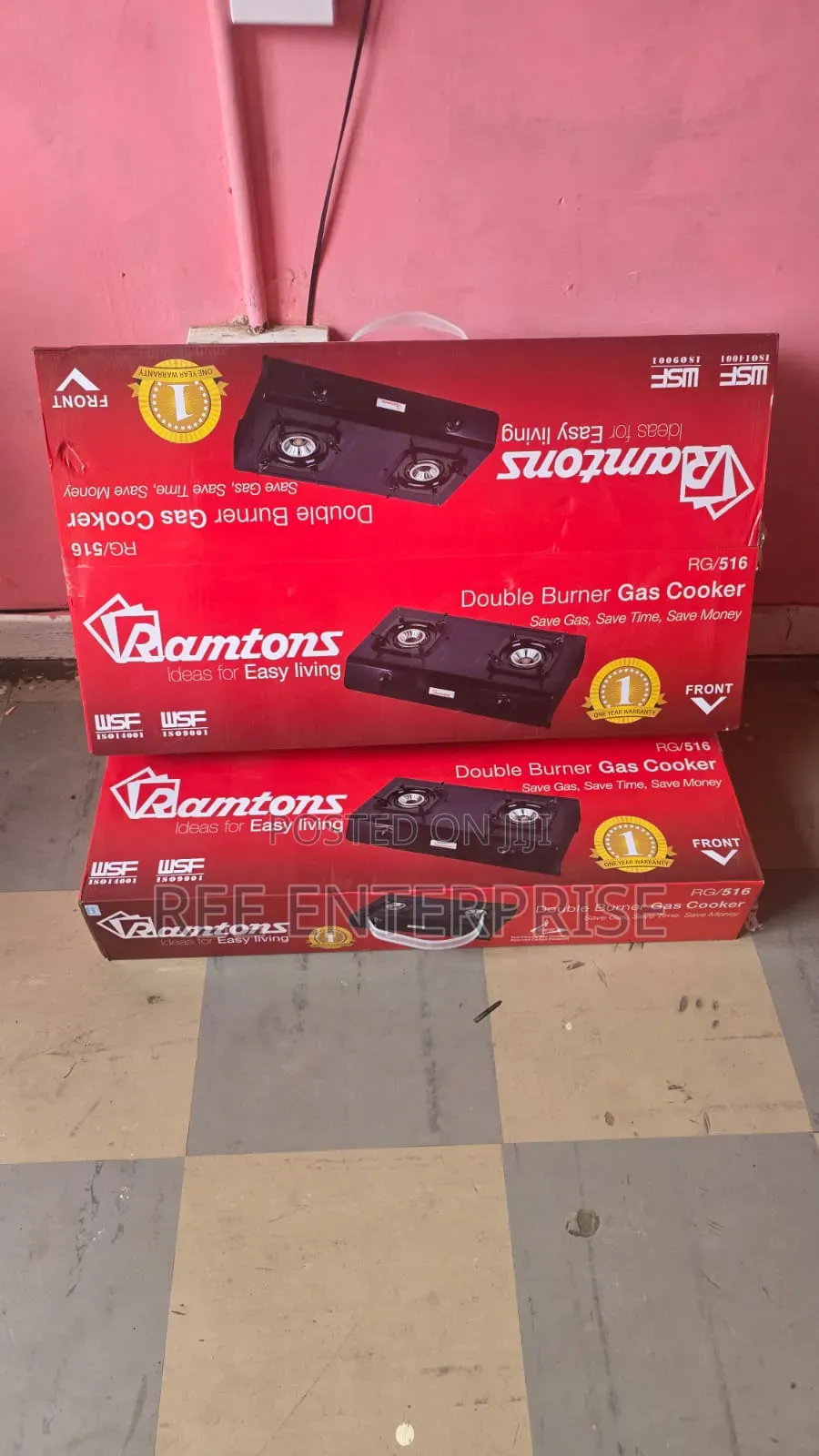 Ramtons Rg/516 Double Burner Gas Cooker