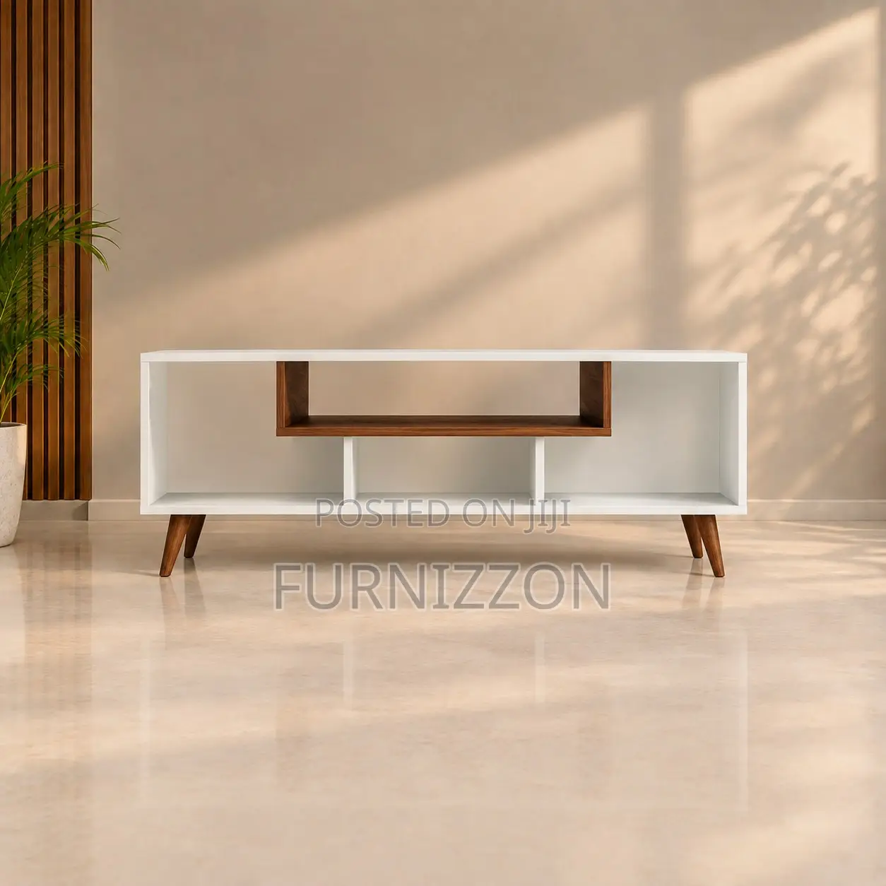 White Walnut Accent TV Stand 10% OFF