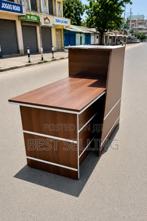 Elegant and Stylish Brown Customer Service Desk Reception