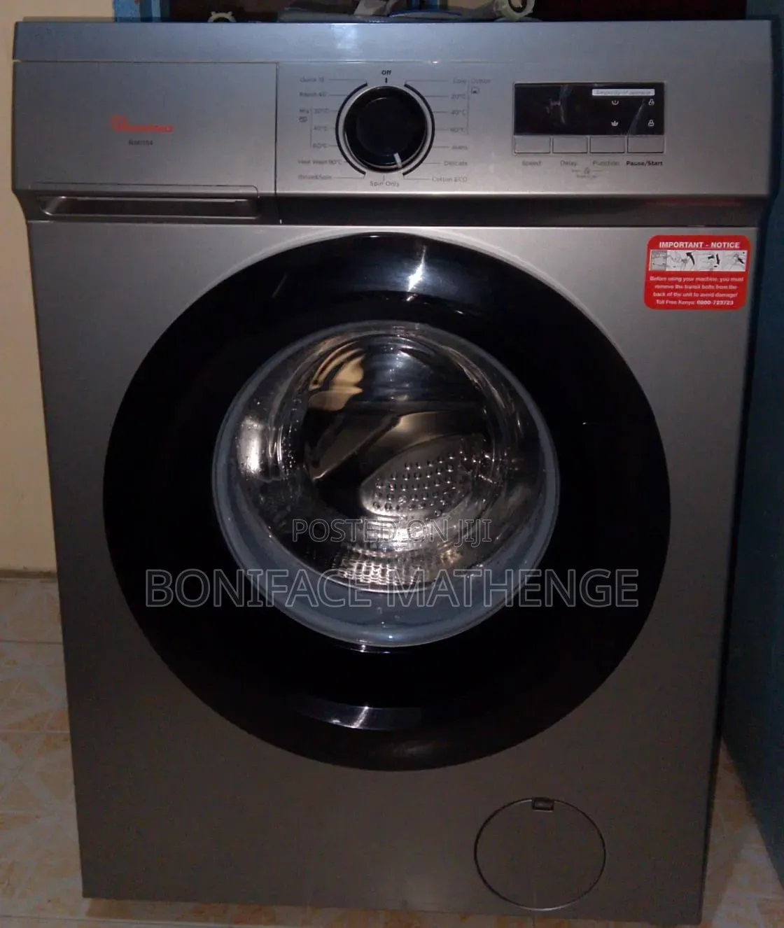 Ramtons Front Load Washing Machine. 7Kgs. Used and in Good Condition.