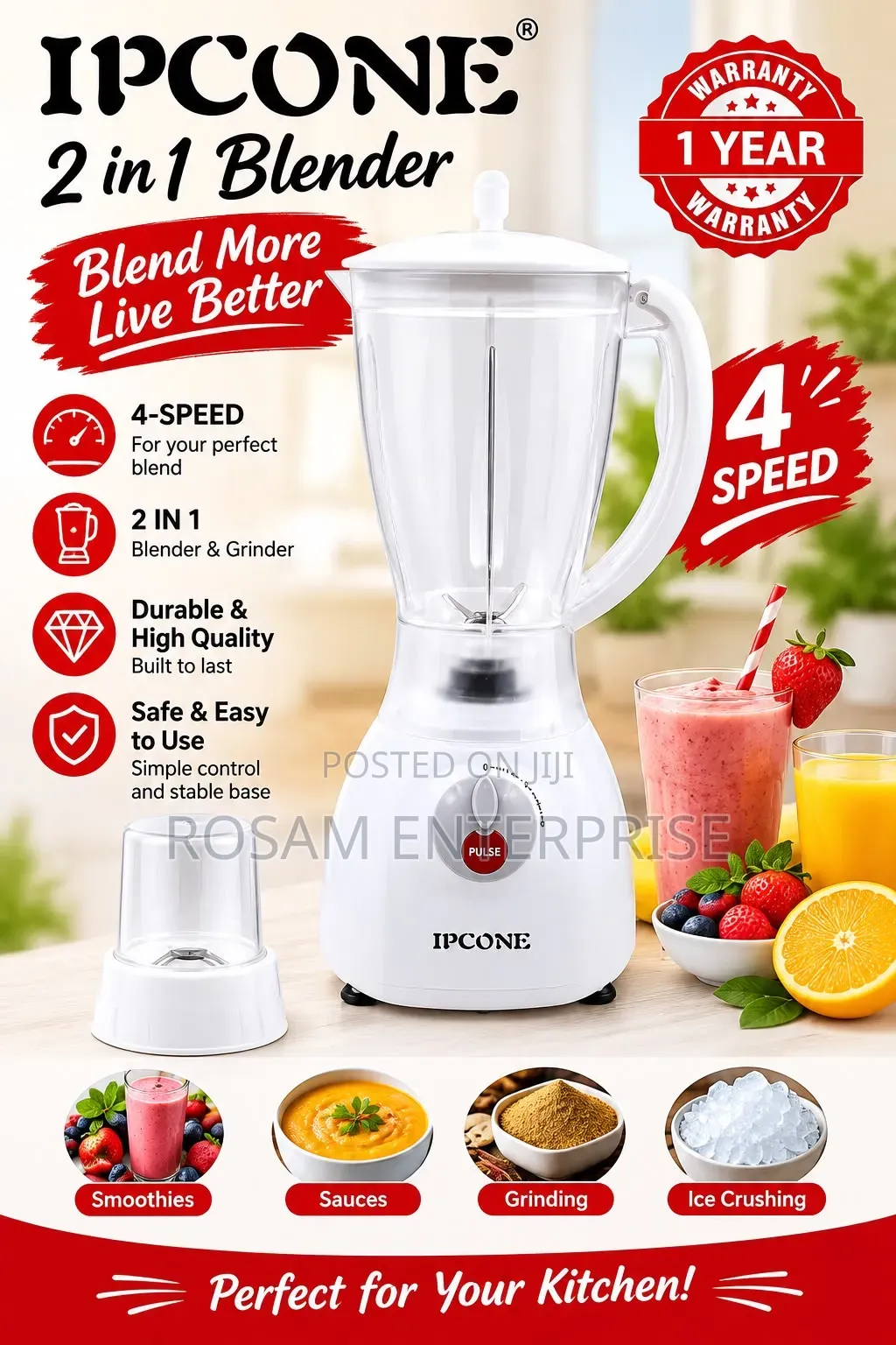 IPCONE 2 in 1 Blender