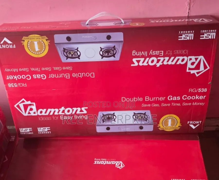 Ramtons Rg/538 Double Burner Gas Cooker