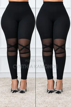 Sheer Mesh Crisscross Leggings