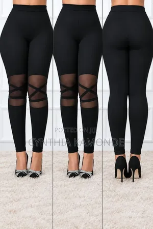 Sheer Mesh Crisscross Leggings