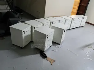 White 3 Drawers Pedestal Drawers