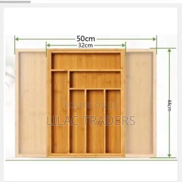 Multifunctional Expandable Bamboo Cutlery Drawer Organizer* Esj
