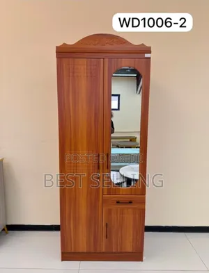 Brown 2 Door Lockable Wordrobe