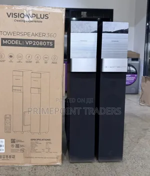 Vision Plus VP2080TS 360W Tower Speaker – Dual 8" Subwoofers Po