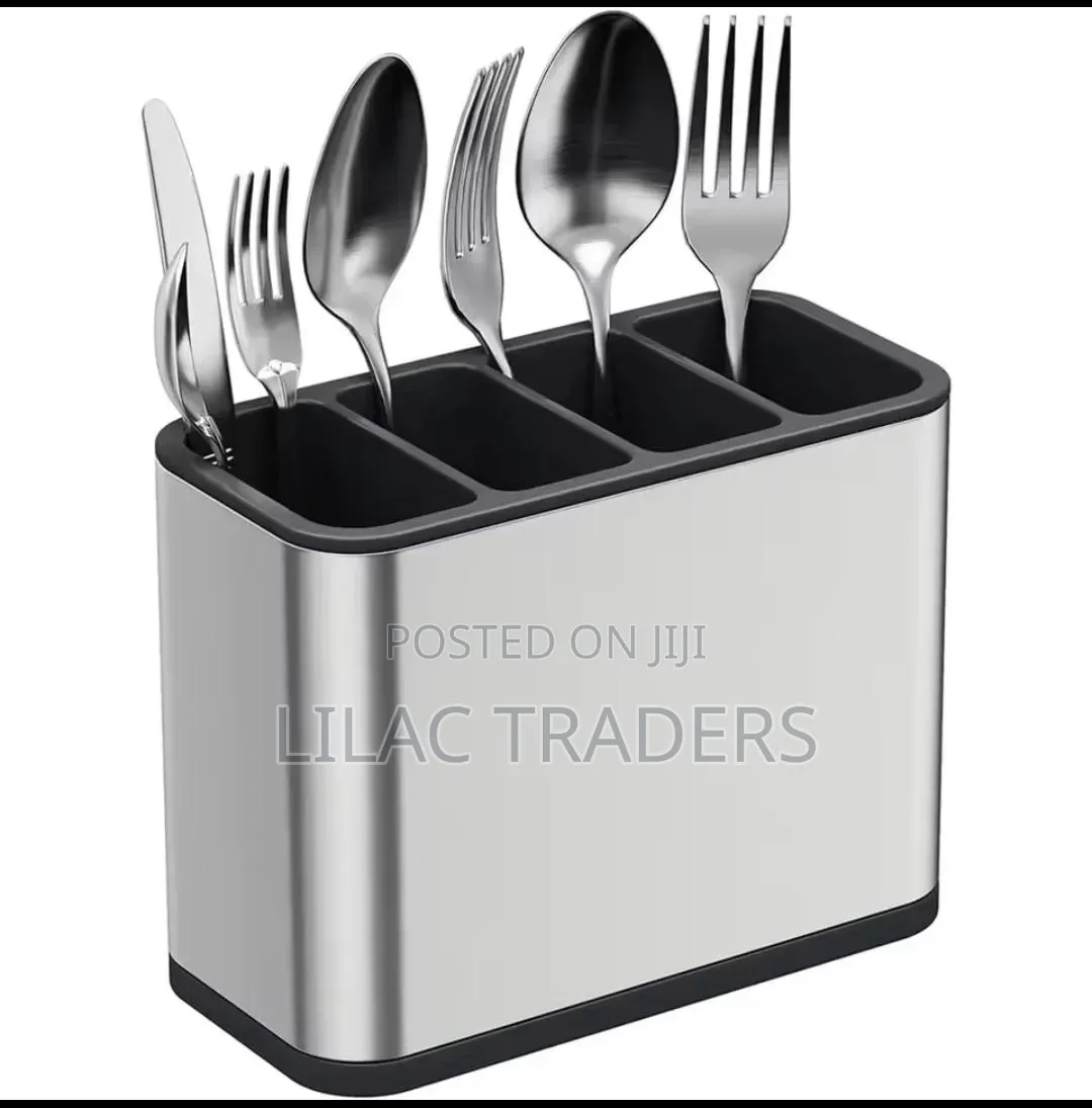 4- Compartment Stainless Steel Cutlery Organizer Esj