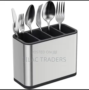 4- Compartment Stainless Steel Cutlery Organizer Esj
