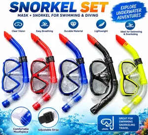 Snorkeling Goggles With Breathing Tube – Swimming and Diving Mask