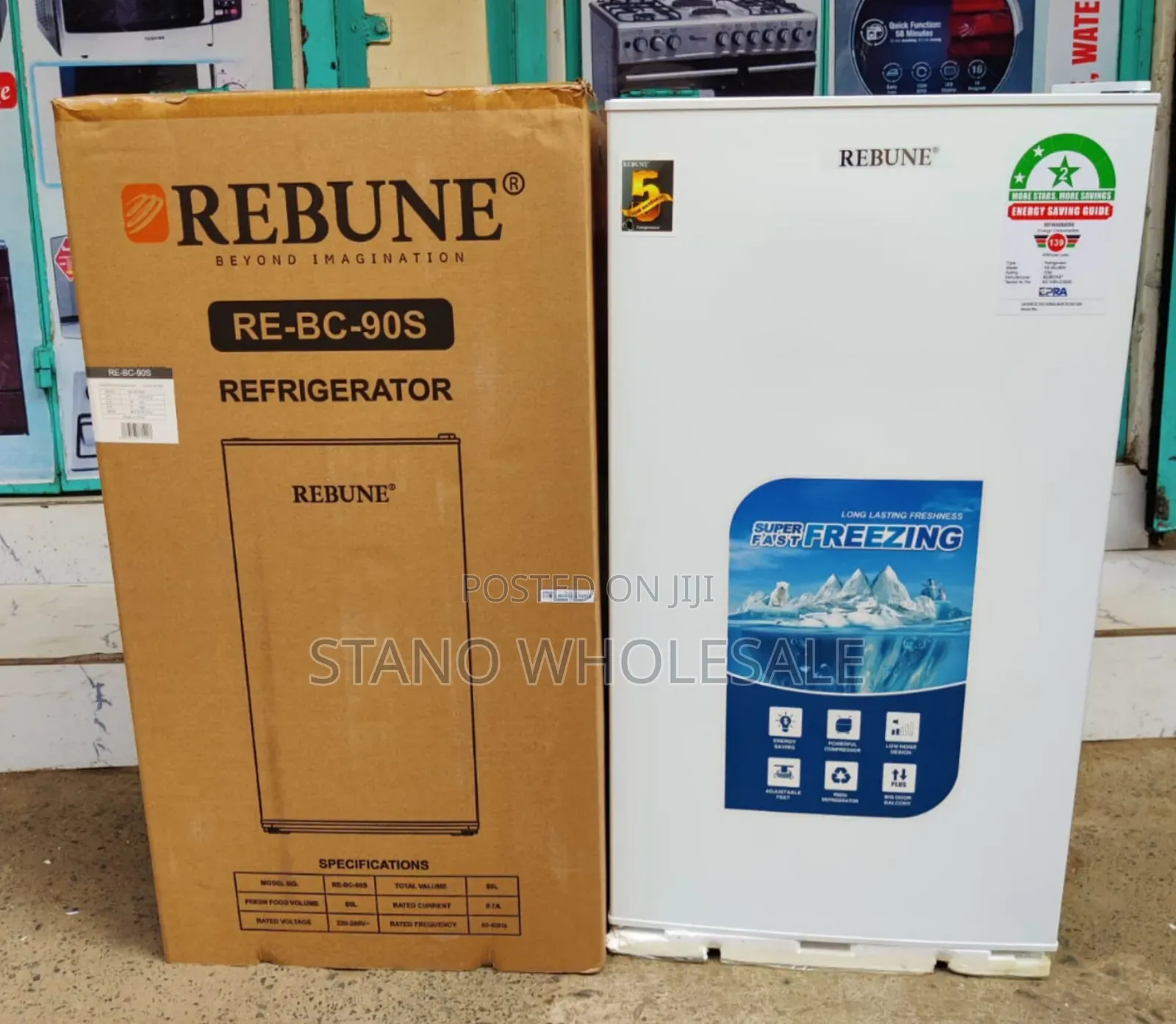 Rebune White 90l Fridge