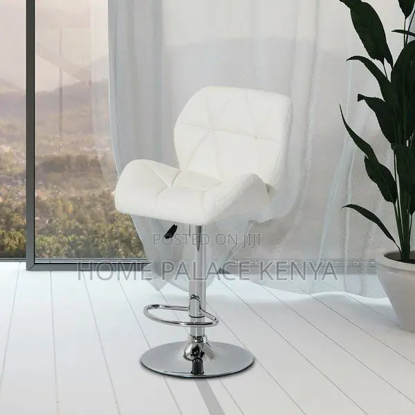 Bar Stool; Modern Height Adjustable Leather Bar Stool for Kitchen