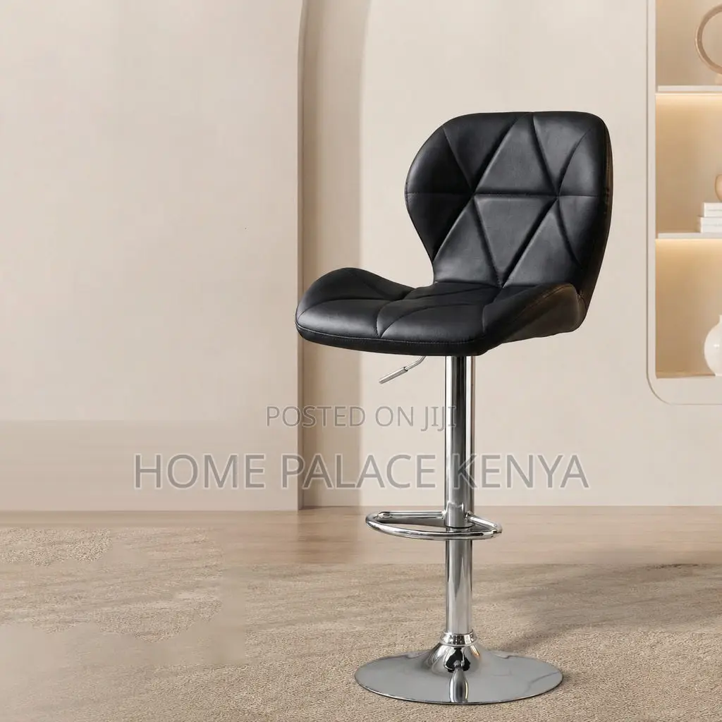 Bar Stool; Modern Height Adjustable Leather Bar Stool for Kitchen
